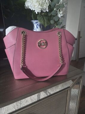 Michael Kors Rose Pink Chain-Handle Tote